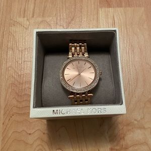 Michael Kors Rose Gold-Tone Glitz Darci Watch